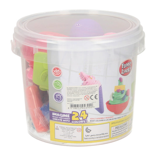 Kleiset in opbergbox ijsjes - 24 kleuren klei