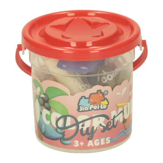 Kleisetje in ton - 9 kleuren klei - 13dlg.