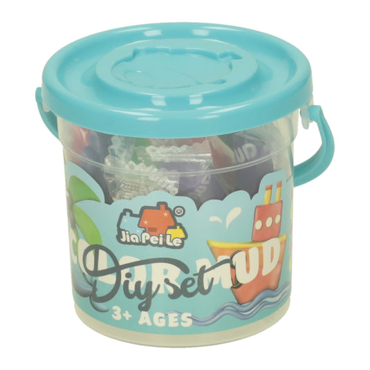 Kleisetje in ton - 9 kleuren klei - 13dlg.