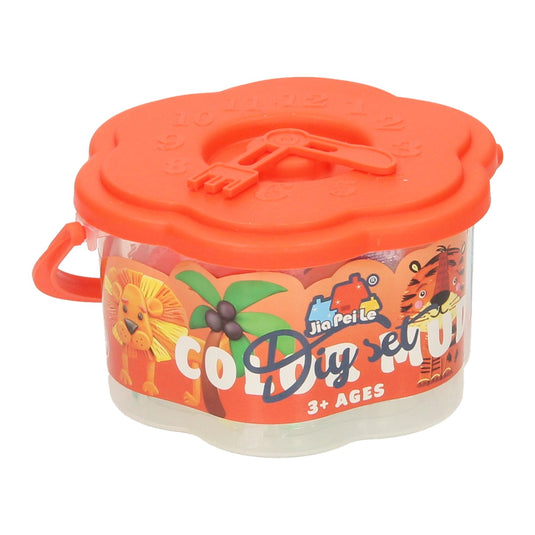 Kleisetje in ton - 18 kleuren klei - 21dlg.