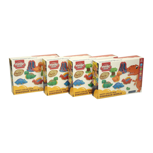 Kleiset dinowereld - 4 kleuren klei