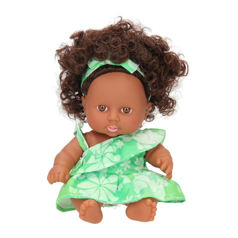 Load image into Gallery viewer, Babypop krullen met jurk, 22cm
