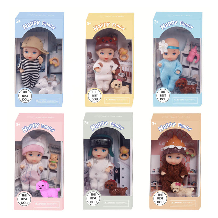 Afbeelding laden in galerijviewer, Poppensetje met pet vriend mini pop
