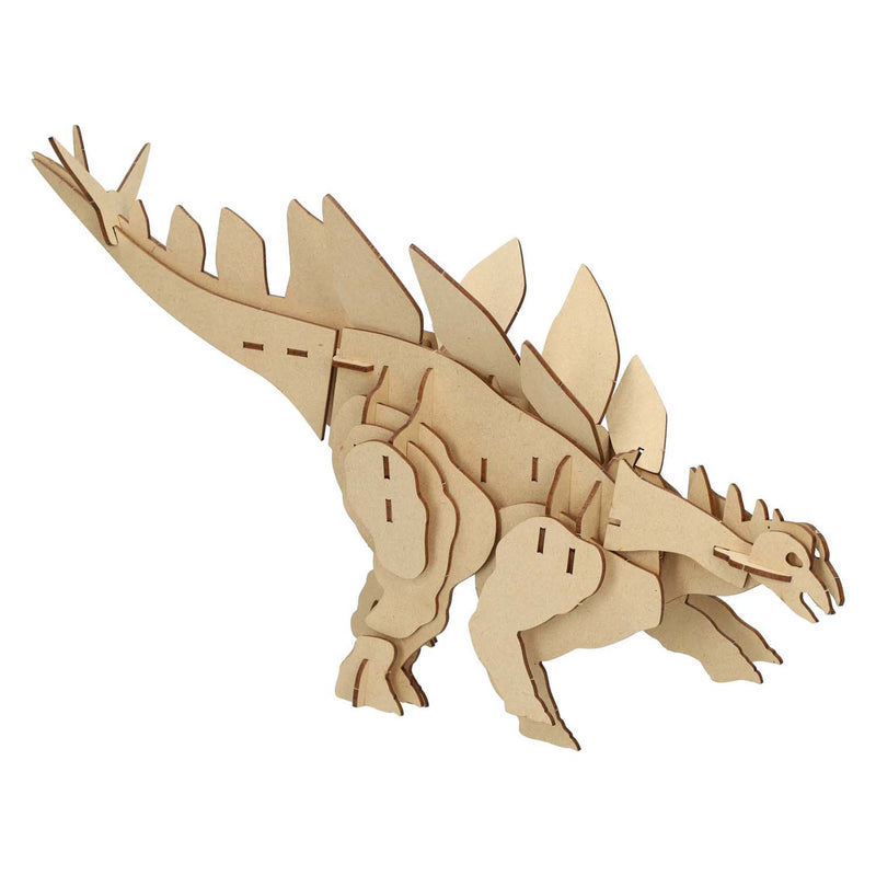 Load image into Gallery viewer, Houten bouwpakket dino 3d stegosaurus
