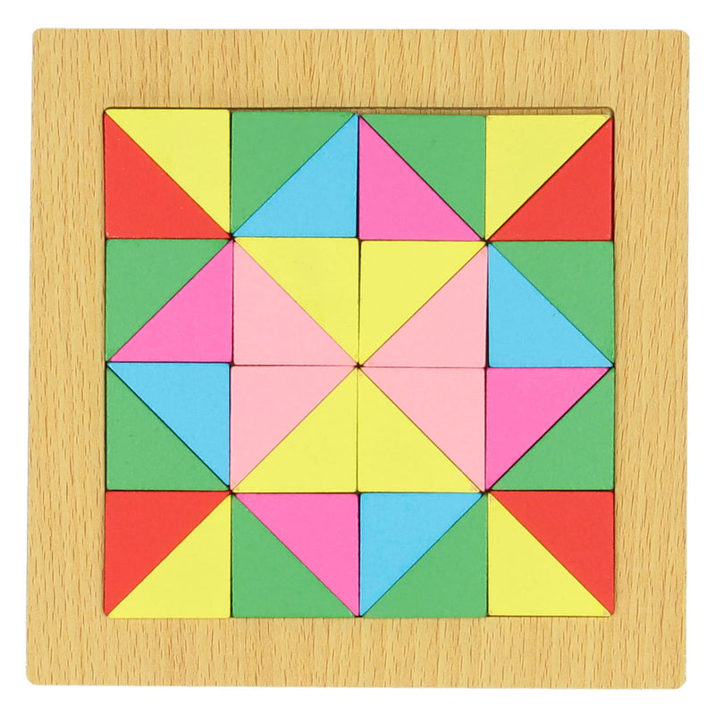 Afbeelding laden in galerijviewer, Houten tangram driehoeken
