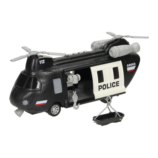 Politie helikopter met licht en geluid