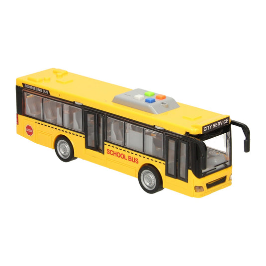 Schoolbus met licht en geluid 1:16