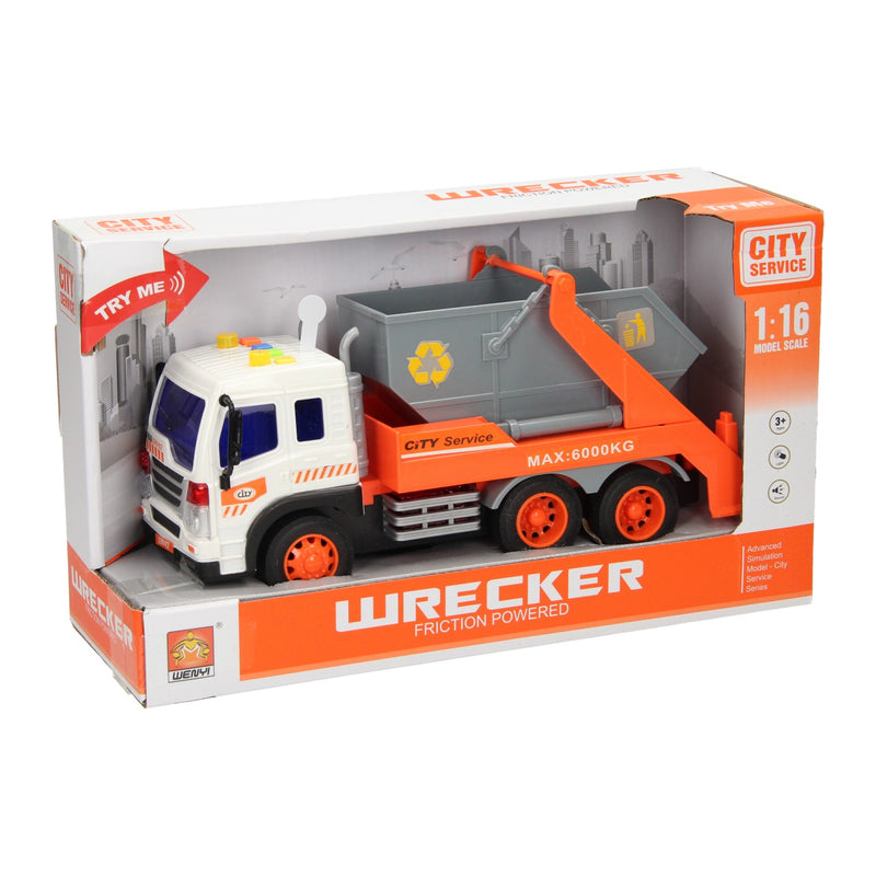 Load image into Gallery viewer, Lobbes speelgoed bv truck met afzetbak met licht en geluid
