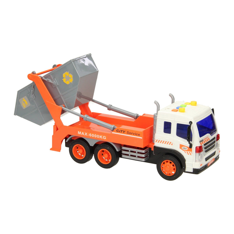 Load image into Gallery viewer, Lobbes speelgoed bv truck met afzetbak met licht en geluid
