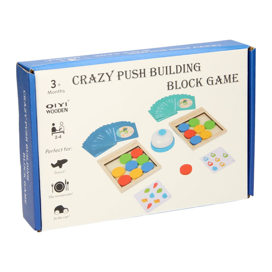 Houten schuifpuzzel duel met bel spel