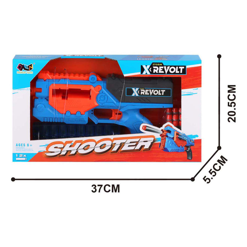 Load image into Gallery viewer, Lobbes speelgoed bv shooter x revolt - met 12 zachte pijlen
