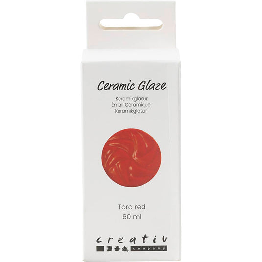 Creativ company keramiek glazuur 984-1101 c dekkend toro red - 60ml