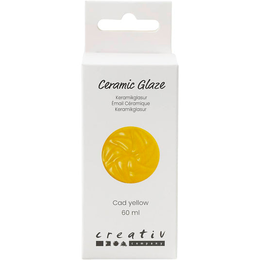Creativ company keramiek glazuur 984-1101 c dekkend cad yellow - 60ml