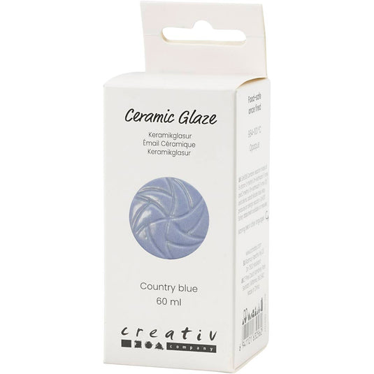Creativ company keramiek glazuur 984-1101 c dekkend country blue - 60ml