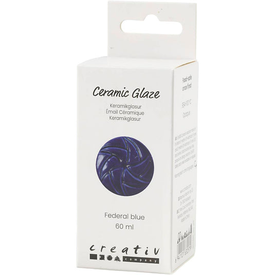 Creativ company keramiek glazuur 984-1101 c dekkend federal blue - 60ml