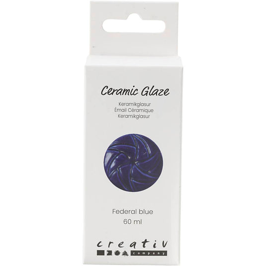 Creativ company keramiek glazuur 984-1101 c dekkend federal blue - 60ml