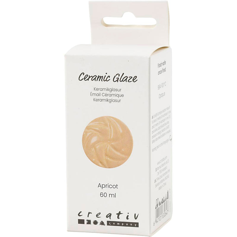 Load image into Gallery viewer, Creativ company keramiek glazuur 984-1101 c dekkend apricot - 60ml
