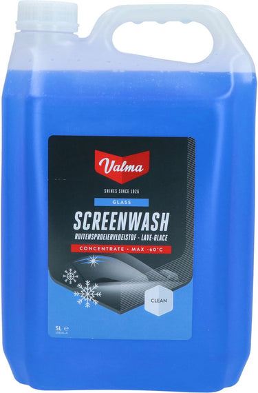 Valma ruitensproeiervloeistof - antivries - concentraat - beschermd tot -45°c - 100% vrij van methanol - inhoud 5 liter