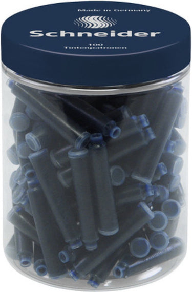 Schneider schrijfwaren schneider inktpatronen - 100 stuks - donkerblauw - s-6823