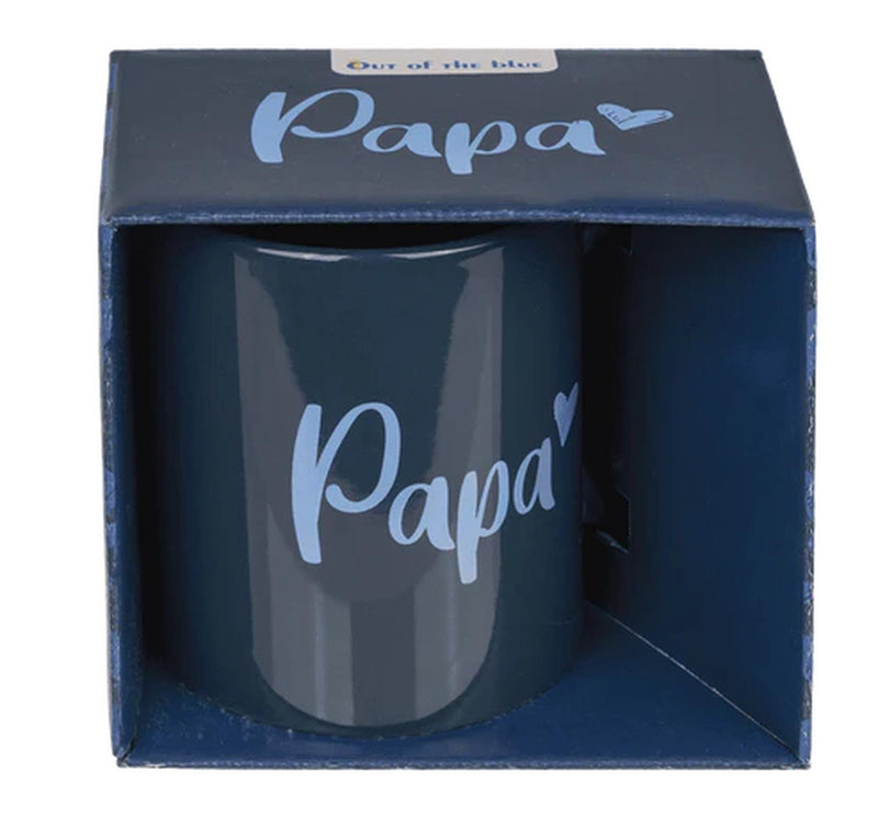 Load image into Gallery viewer, Out of the blue mok papa blauw 320ml ø8xh10cm
