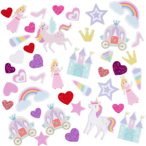 Creativ company https: www.cchobby.nl foam-stickers-hart-prinses-eenhoorn-zelfklevend-afm-13-50-mm-paars-roze-harmonie-150-stuk-1-doos