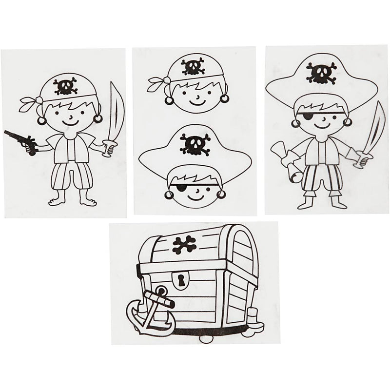 Load image into Gallery viewer, Creativ company vellen krimpfolie met motieven piraten, 4st.
