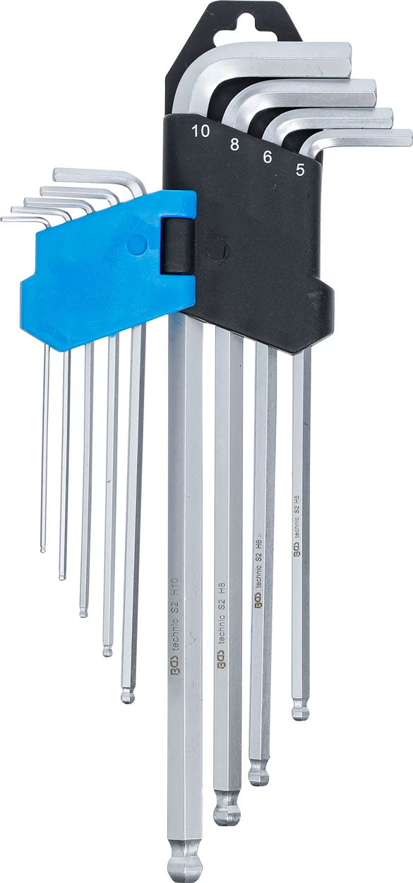 Load image into Gallery viewer, Bgs technic hexagon socket wrench set extra long with ball head 1.5 - 10 mm 9 pcs.
