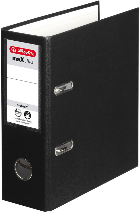 Herlitz map max.file protect a5 8cm zwart pp-folienbezug