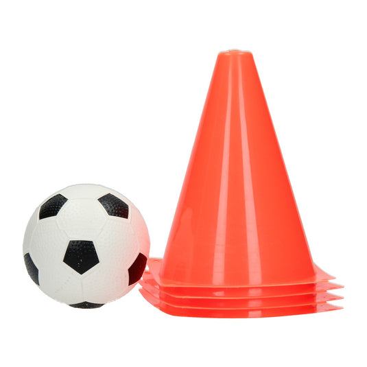 Voetbaltraining set met pylonen