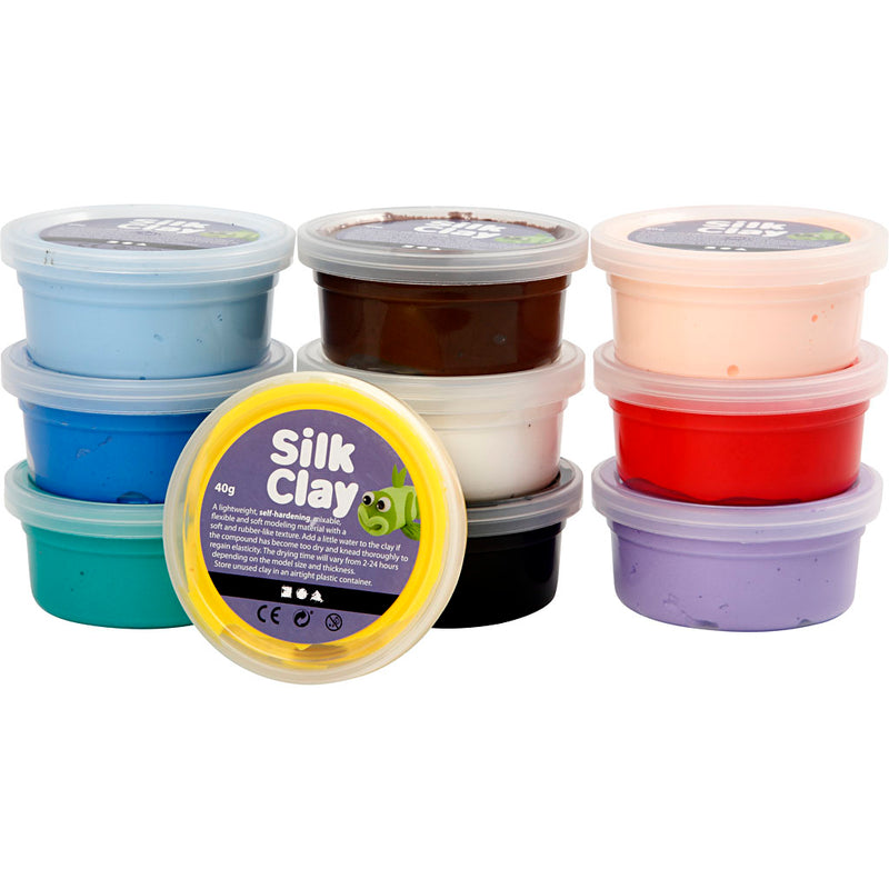 Load image into Gallery viewer, Silk clay https: www.cchobby.nl silk-clayr-basic-1-diverse-kleuren-10x40-gr-1-doos
