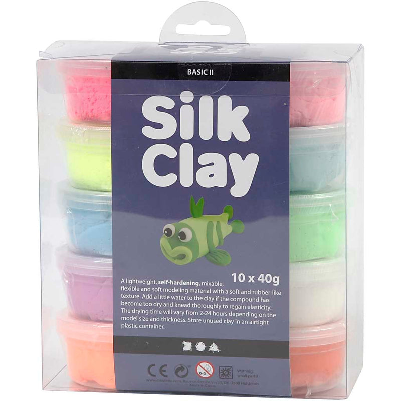 Load image into Gallery viewer, Silk clay https: www.cchobby.nl silk-clayr-basic-2-diverse-kleuren-10x40-gr-1-doos
