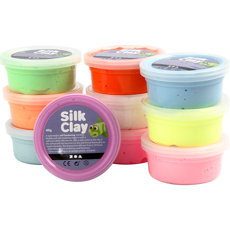Load image into Gallery viewer, Silk clay https: www.cchobby.nl silk-clayr-basic-2-diverse-kleuren-10x40-gr-1-doos
