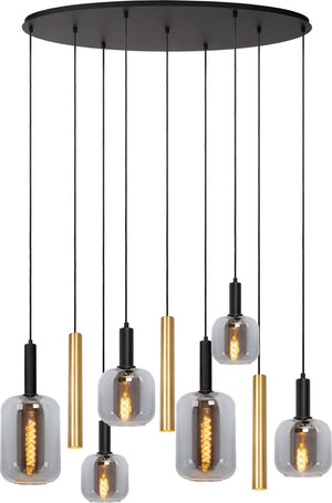 Lucide joanet - hanglamp - 2xe27 - messing