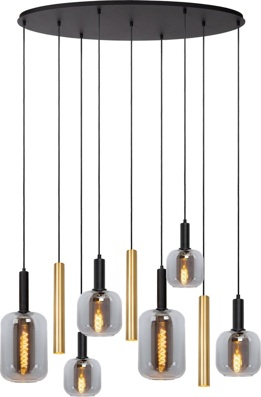 Lucide joanet - hanglamp - 2xe27 - messing