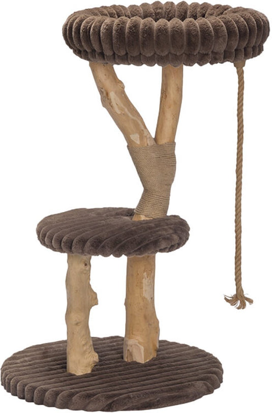 Designed by lotte reya - krabpaal - hout - bruin - 60x60x103 cm