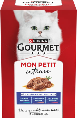 Gourmet mon petit intense - kattenvoer natvoer - vis - 48 x 50 g