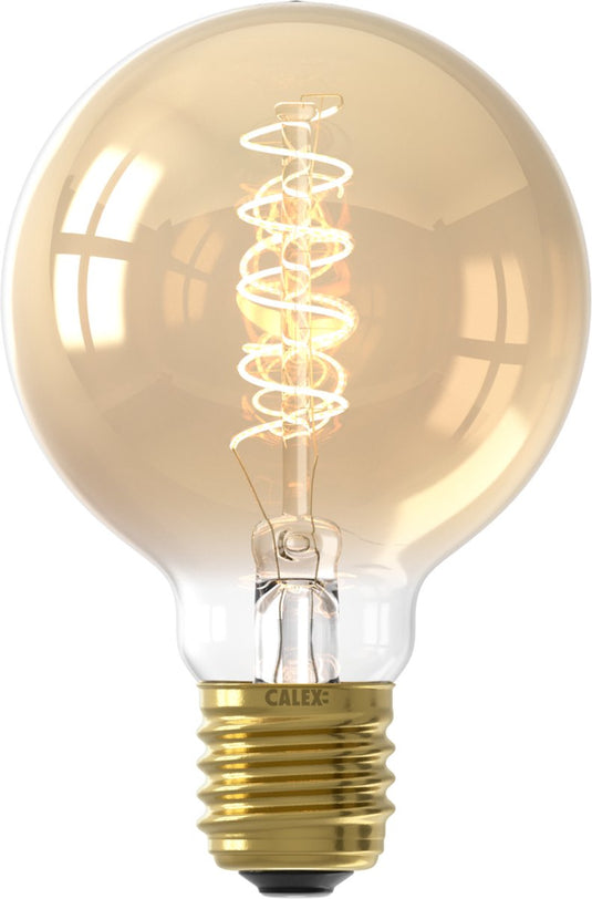 Calex filament led lamp - e27 - vintage lichtbron - 8cm - goud - warm wit licht - dimbaar