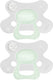 Difrax fopspeen natural - 18+ maanden - glow in the dark - 2 stuks
