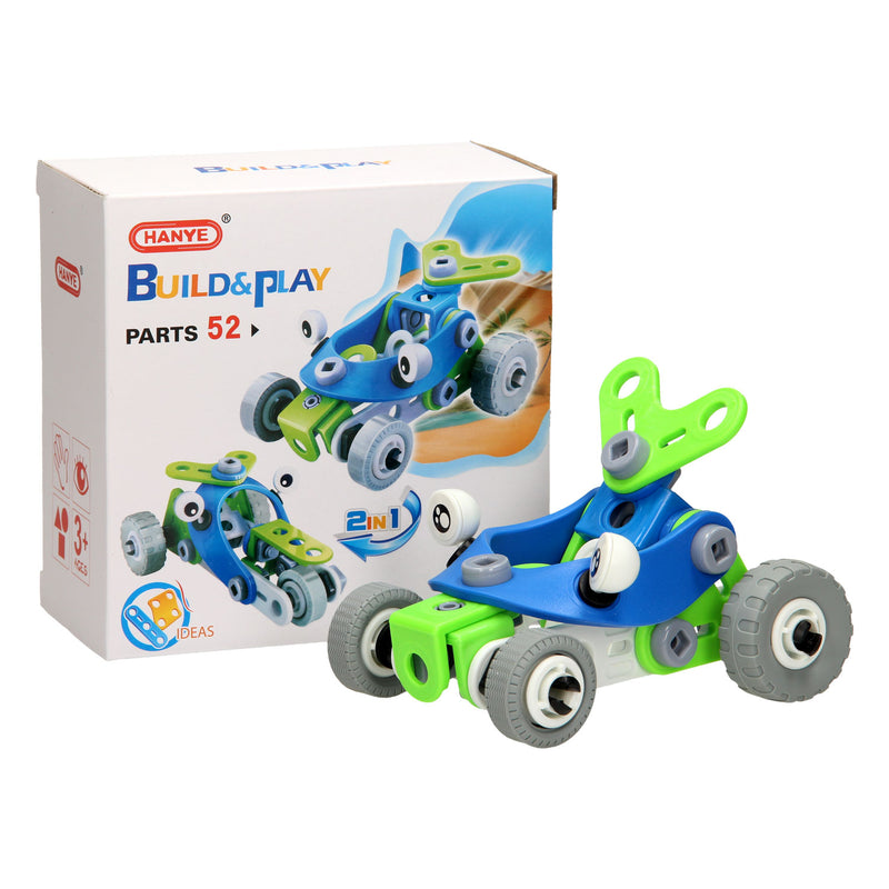 Load image into Gallery viewer, Bouw- en speelset racewagens 2in1, 52dlg.
