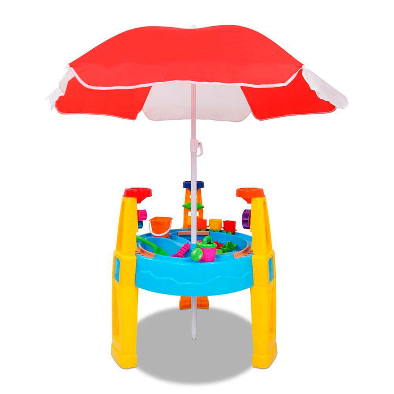 Load image into Gallery viewer, zanden waterspeelplaats met parasol
