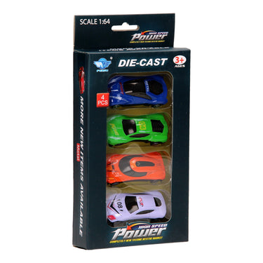Lobbes luxe set metalen auto's, 4dlg.