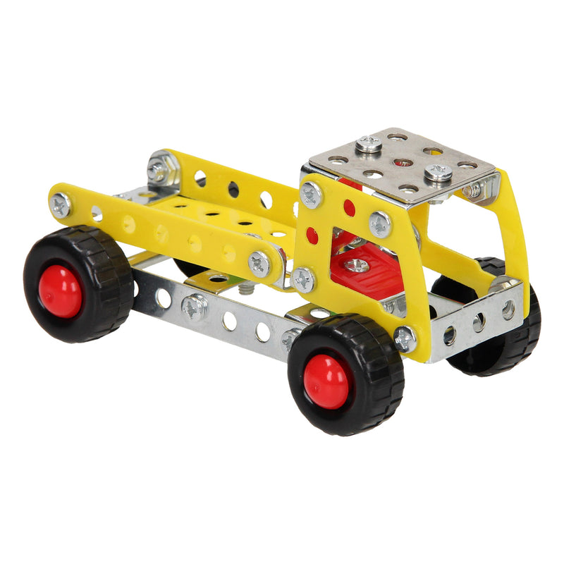 Load image into Gallery viewer, Lobbes speelgoed bv lobbes constructieset metaal kiepwagen bouwspeelgoed 83-delig geel.
