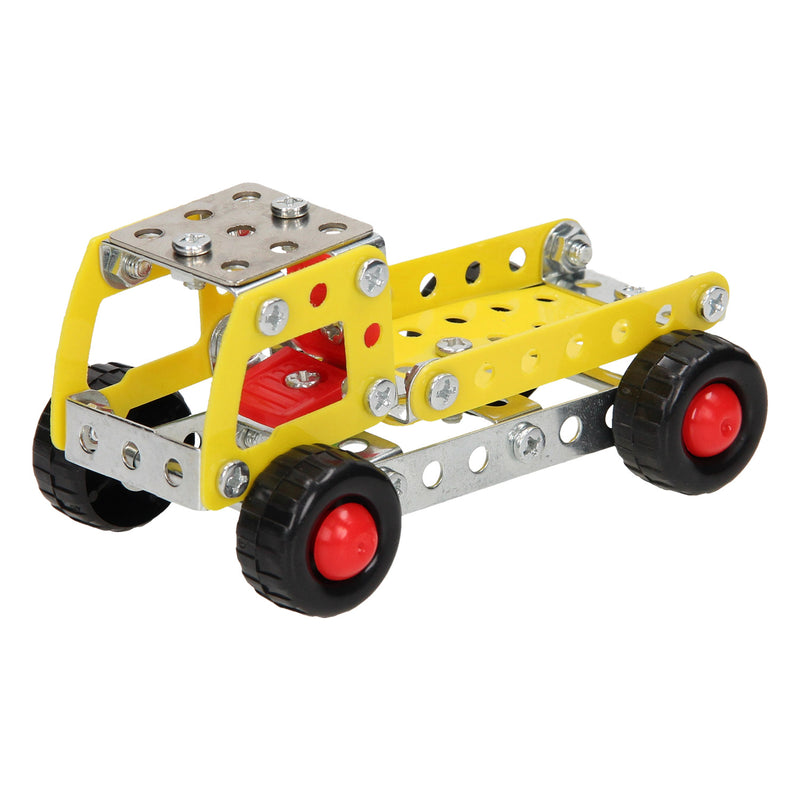Load image into Gallery viewer, Lobbes speelgoed bv lobbes constructieset metaal kiepwagen bouwspeelgoed 83-delig geel.
