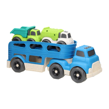 Lobbes speelgoed bv autotransporter recycle - blauw