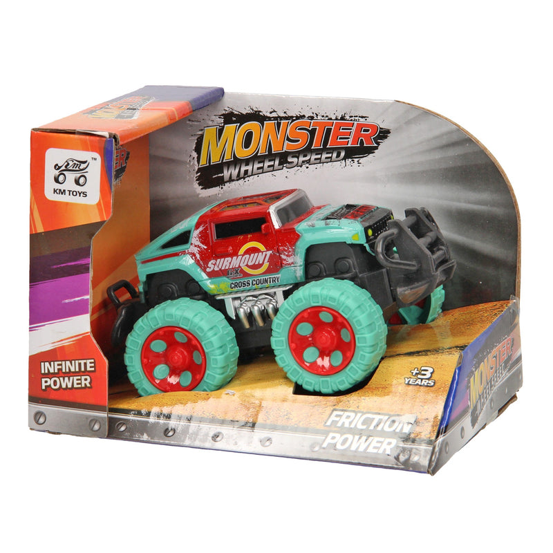 Load image into Gallery viewer, Monster car tweekleurig met frictie
