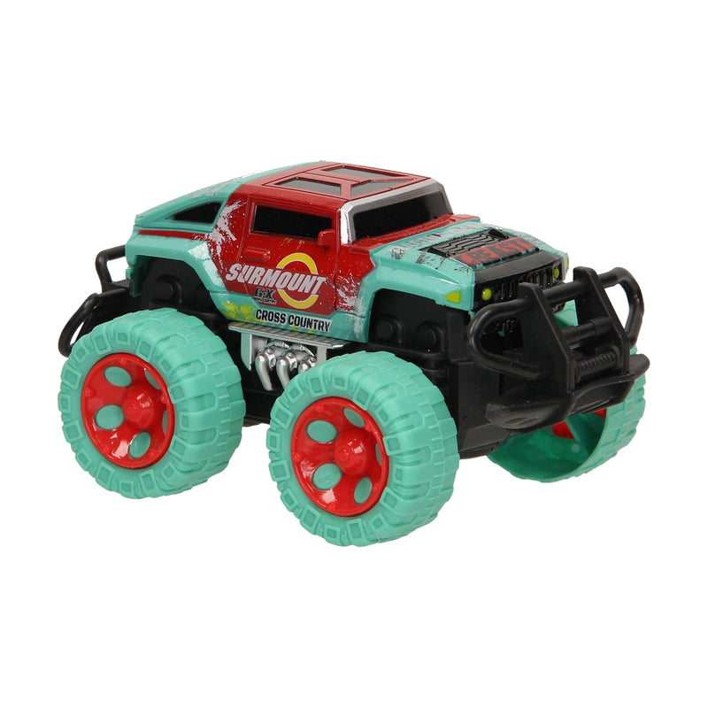 Load image into Gallery viewer, Monster car tweekleurig met frictie
