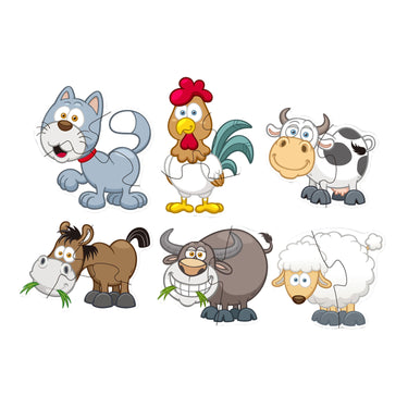 Lobbes matching puzzel boerderij, 6st.