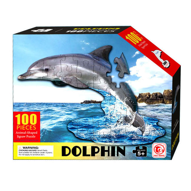 Load image into Gallery viewer, Shape puzzel dolfijn, 100st.
