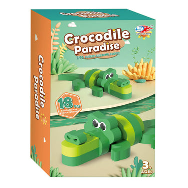 Lobbes foam bouwset 3d krokodil