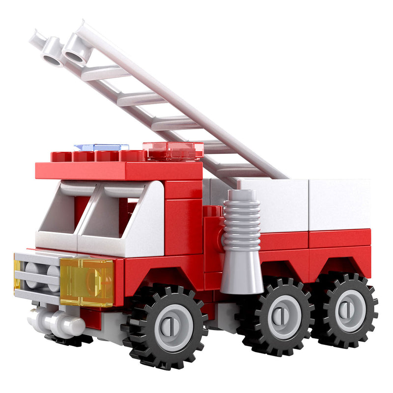 Afbeelding laden in galerijviewer, Bouwset brandweer ladderwagen - 63dlg.
